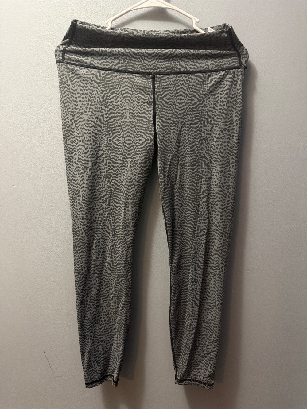 Varley Gray Patterned High-Waist Leggings
